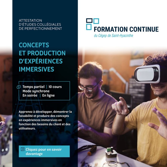 Formation Concepts et production d'expériences immersives